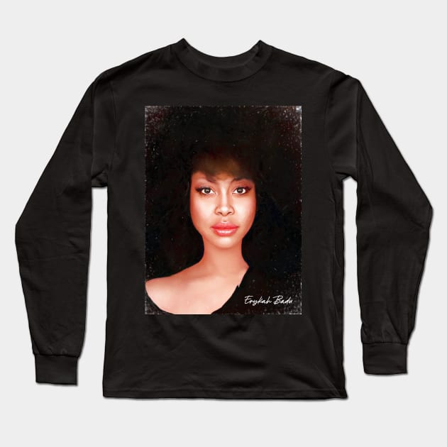 Erykah Badu Oil Painting Style Long Sleeve T-Shirt by Mr.FansArt